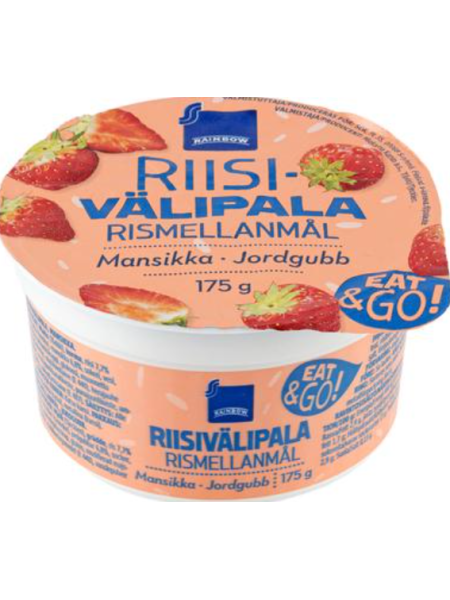 Простокваша Rainbow Riisivälipala Mansikka 175г клубника