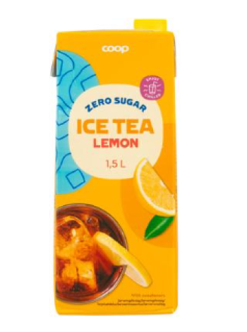 Холодный чай без сахара со вкусом лимона Coop 1,5л