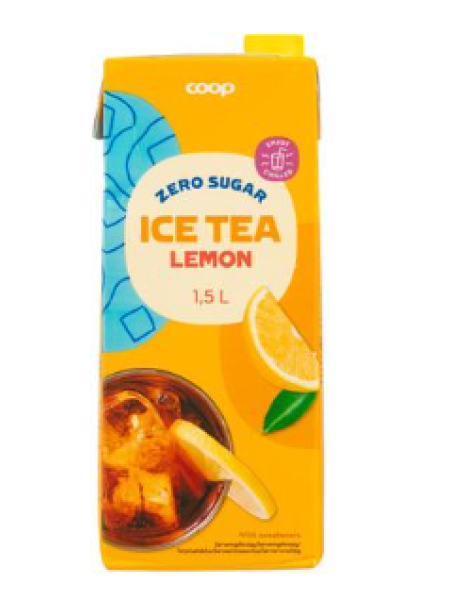 Холодный чай без сахара со вкусом лимона Coop 1,5л
