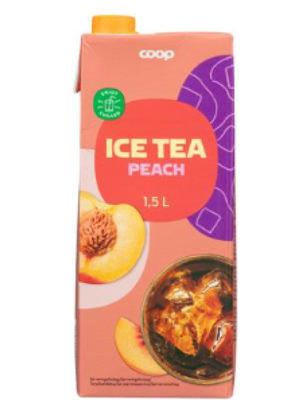 Холодный чай со вкусом персика Coop 1,5л