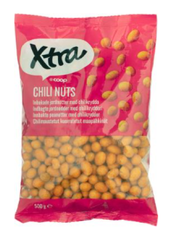 Арахис жареный в перце чили X-tra Chilli nuts 500г