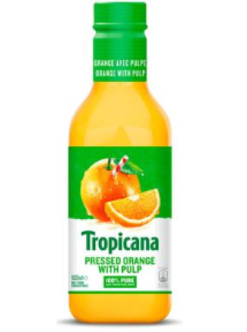 Сок апельсиновый восстановленный с мякотью Tropicana pressed orange 900мл