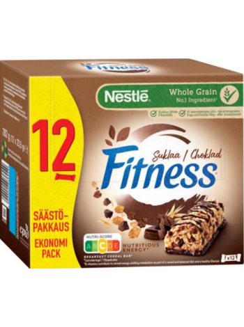 Шоколадные батончики с 5 витаминами, кальцием и железом Nestlé Fitness 12x23,5г