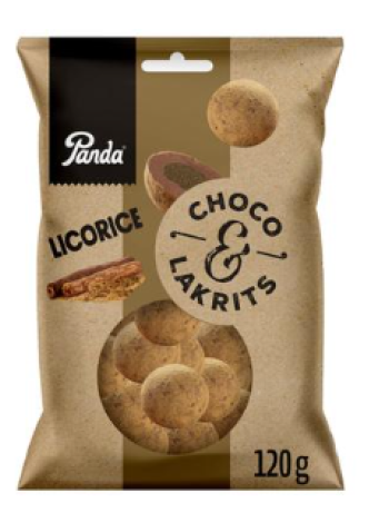 Конфеты с солодкой и шоколадом Panda Choco Licorice 120г
