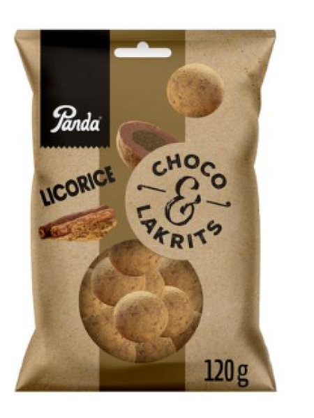Конфеты с солодкой и шоколадом Panda Choco Licorice 120г
