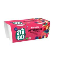 Ферментированный овсяный йогурт Fazer Aito Oat Yoghurt Wild Berry 2 x 125г ягоды