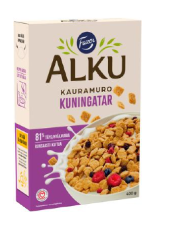 Овсянка Fazer Alku Kuningatar 400 г малина черника