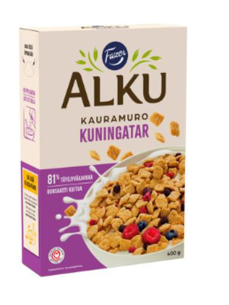 Овсянка Fazer Alku Kuningatar 400 г малина черника