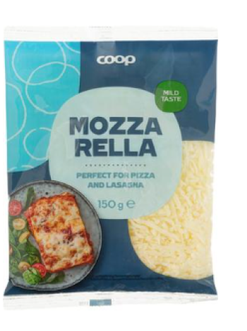 Сыр тертый Coop Mozzarella Juusto 150г