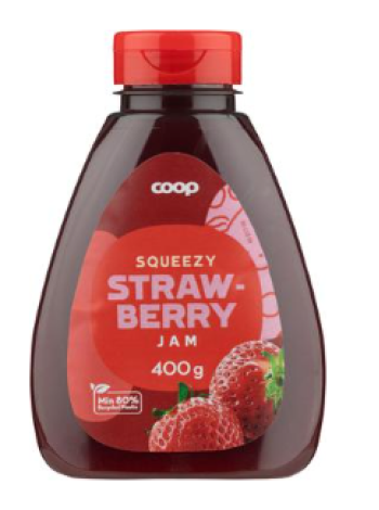 Клубничный джем Coop Mansikkahillo 400г в бутылке