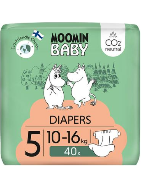 Подгузники для детей Moomin Baby Diapers № 5 10-16 кг 40шт