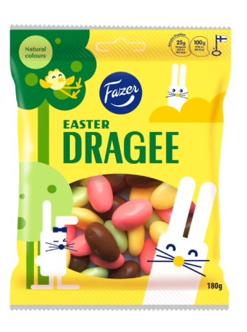 Конфеты пасхальное драже Fazer lihavõtte dražeed 180г