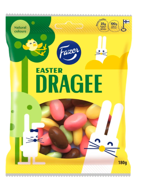 Конфеты пасхальное драже Fazer lihavõtte dražeed 180г