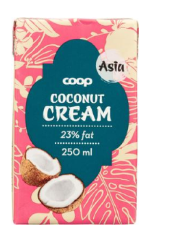 Кокосовые сливки Coop Asia kookoskerma 250мл