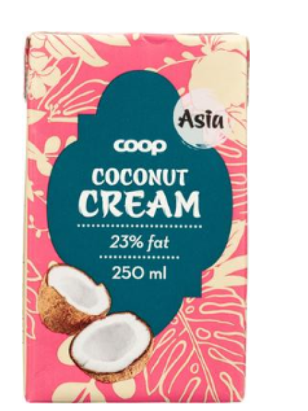 Кокосовые сливки Coop Asia kookoskerma 250мл
