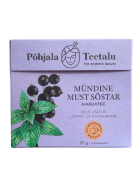 Чай с мятой и черной смородиной PÕHJALA TEETALU Mündine Must Sõstar 10x2,5г