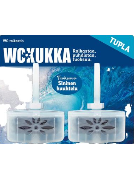 Освежитель для туалета со смывом WC Kukka Blue 2x40 г двойная упаковка