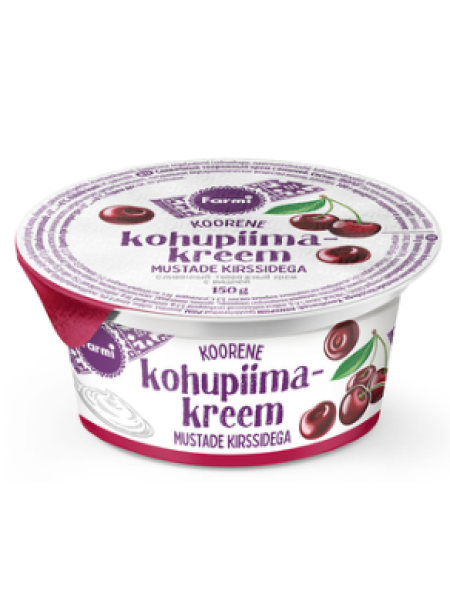 Крем сливочно-творожный с черной вишней FARMI kohupiimakreem 150г