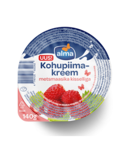 Творожный крем с желе из земляники ALMA kohupiimakreem 140г