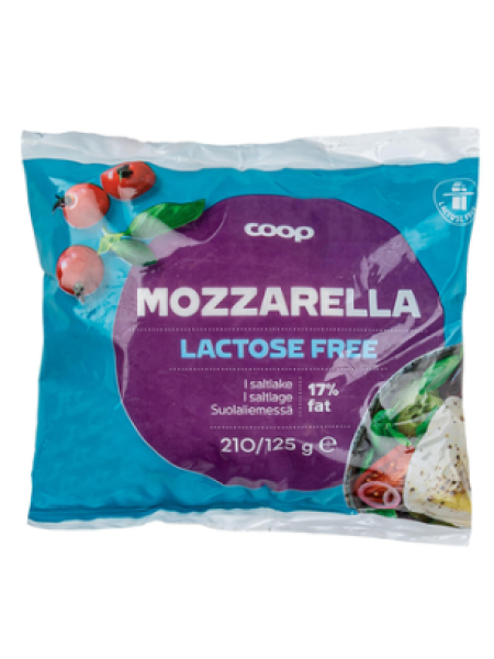 Моцарелла в рассоле Coop Mozzarella soolvees laktoosivaba 17% 125г без лактозы