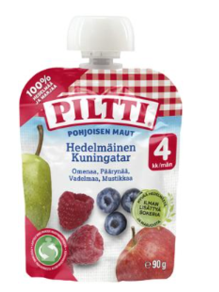 Фруктовым пюре Piltti Hedelmäinen Kuningatar 90г