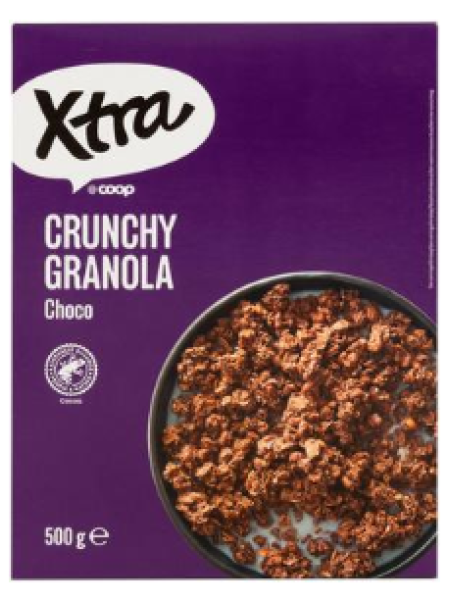  Хрустящие мюсли с кукурузными хлопьями и какао-порошком Xtra chrunchy granola choco 500г