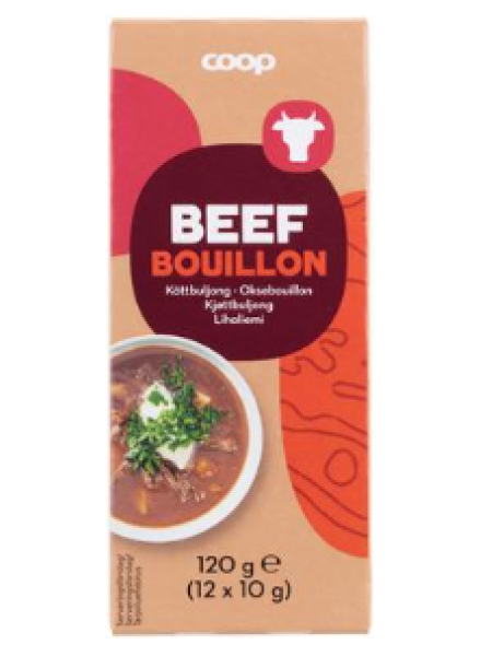Кубики мясного бульона Coop 120 г 12 шт