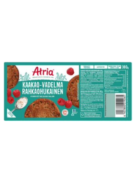 Готовые блины с какао и малиной Atria Rahkaohukainen Kaakao-Vadelma 380г