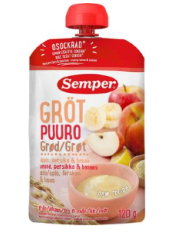 Каша Rainbow Puuro Omena-Persikka-Banaani-Kaura органическая 120г яблоко-персик -банан с 6 месяцев