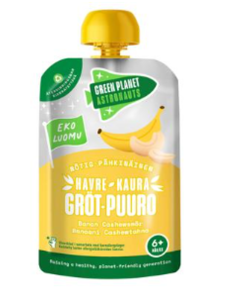 Овсяная каша Green Planet Astronauts ORGANIC 100г орех банан с 6 месяцев