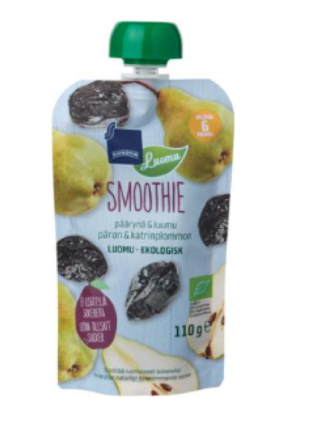 Органическое пюре Rainbow  90г с 6 месяцев груша и слива