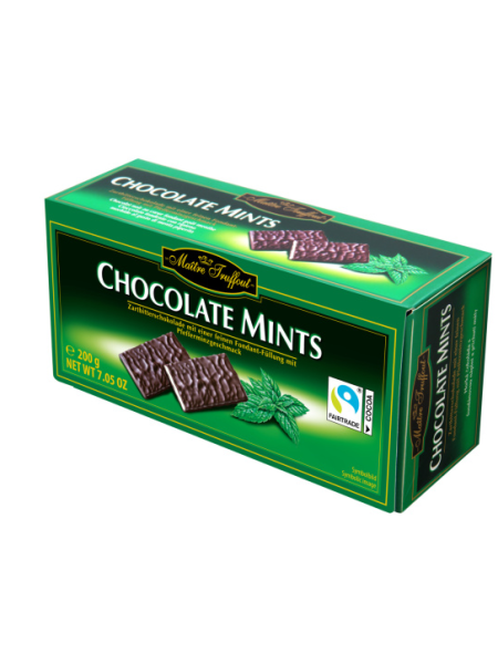 Мятные пластинки из темного шоколада Maitre Truffout 200г