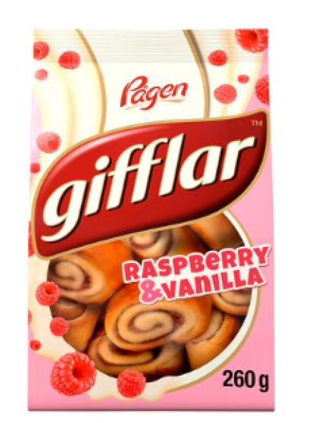 Булочки Pågen Gifflar Raspberry & Vanilla 260г с малиново-ванильной начинкой