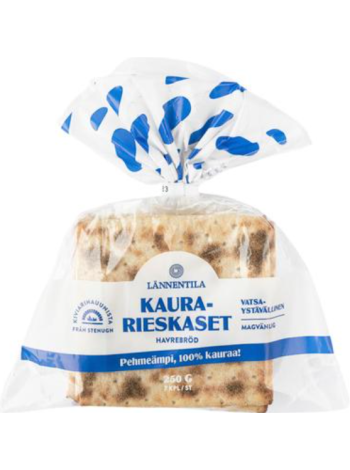 Хлебцы овсяные Lännentilan Leipomon kaurarieskaset 7шт 250г