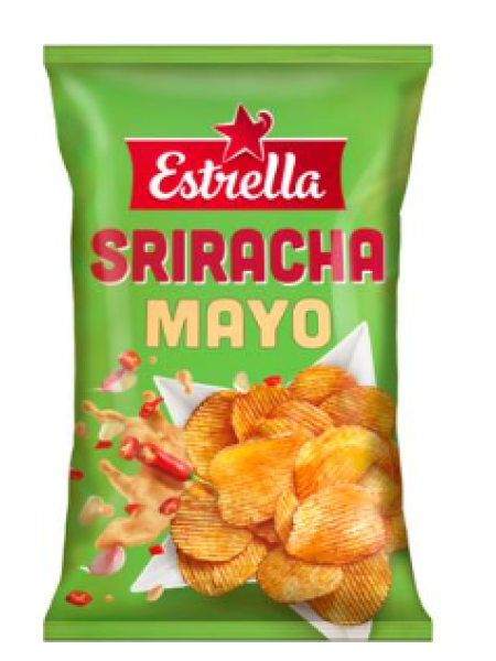 Чипсы картофельные Estrella Sriracha Mayo 275г с майонезом шрирача и перцем чили