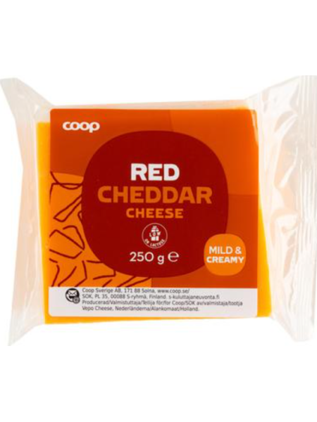 Сыр чеддер Coop Red Cheddar 250г