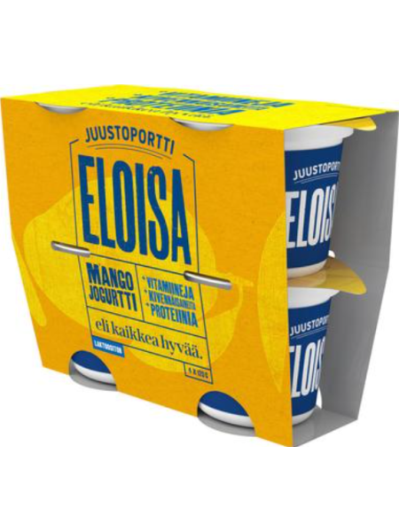 Йогурт Juustoportti Eloisa mango 4x120 г без лактозы