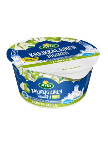 Йогурт без лактозы Arla Kreikkalainen Päärynä-vanilja 150г  ваниль груша