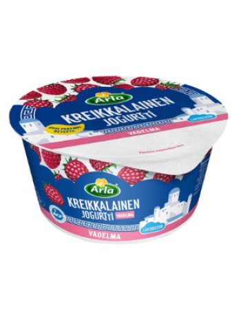 Греческий йогурт Arla Kreikkalainen Vadelma 150г малина без лактозы