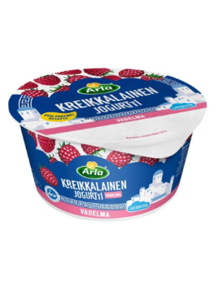 Греческий йогурт Arla Kreikkalainen Vadelma 150г малина без лактозы