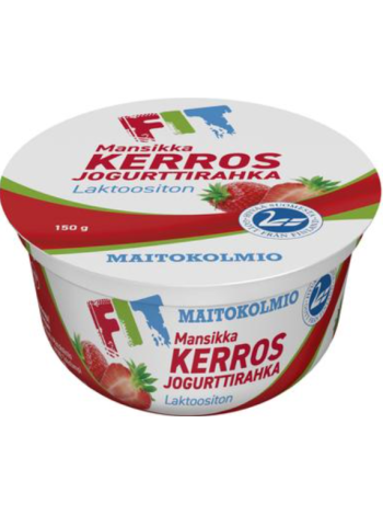 Йогурт творожный с клубникой FIT 150 г без лактозы