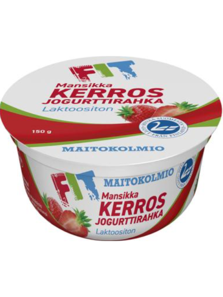 Йогурт творожный с клубникой FIT 150 г без лактозы