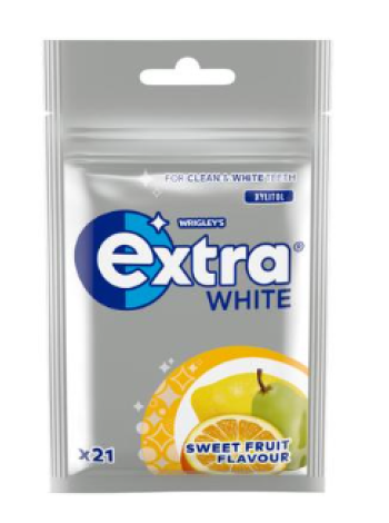 Жевательная резинка без сахара с фруктовым вкусом Extra White Sweet Fruit 29г