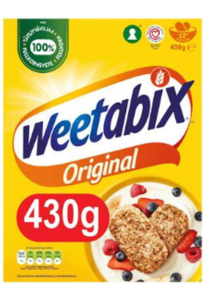 Цельнозерновые пшеничные хлопья Weetabix Original 430 г