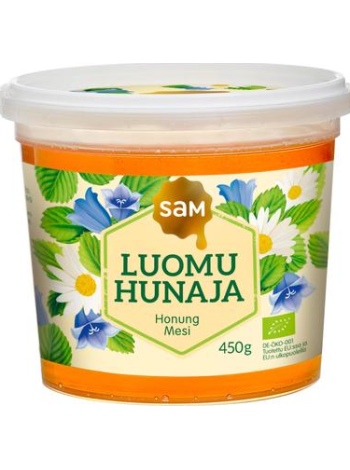 Мед натуральный органический SAM Luomuhunaja 450г 