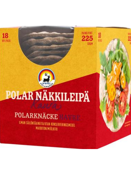 Овсяные хлебцы Polar Näkkileipa Kaura 225г