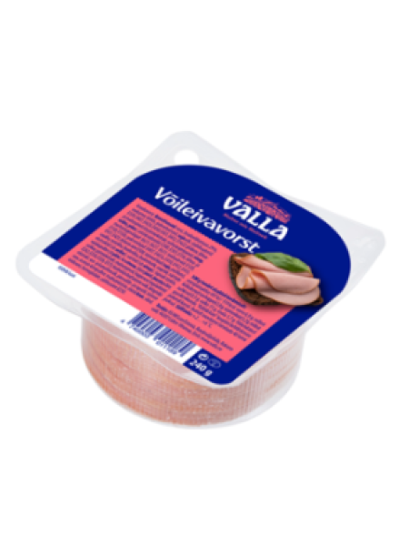 Колбаса для сэндвичей VALLA Võileivavorst 270г в нарезке