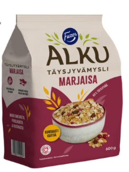 Мюсли Fazer Alku Marjaisa täysjyvämysli 600г