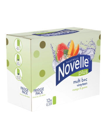 Газированная вода Hartwall Novelle Plus Multi B+C 0,33л х 12шт манго гуава
