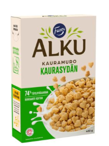 Мюсли хрусящие без сахара Fazer Alku Kaurasydän muro 400г
